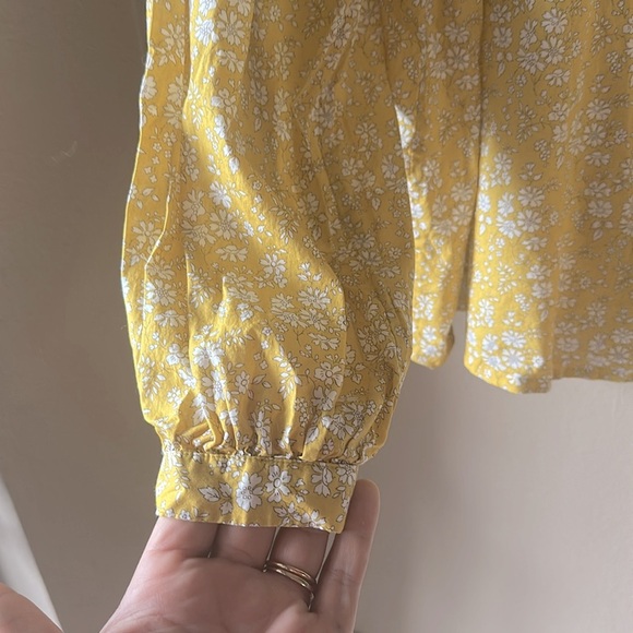 J. CREW Liberty Capel V- Neck Floral Organic Cotton Top - Picture 6 of 7